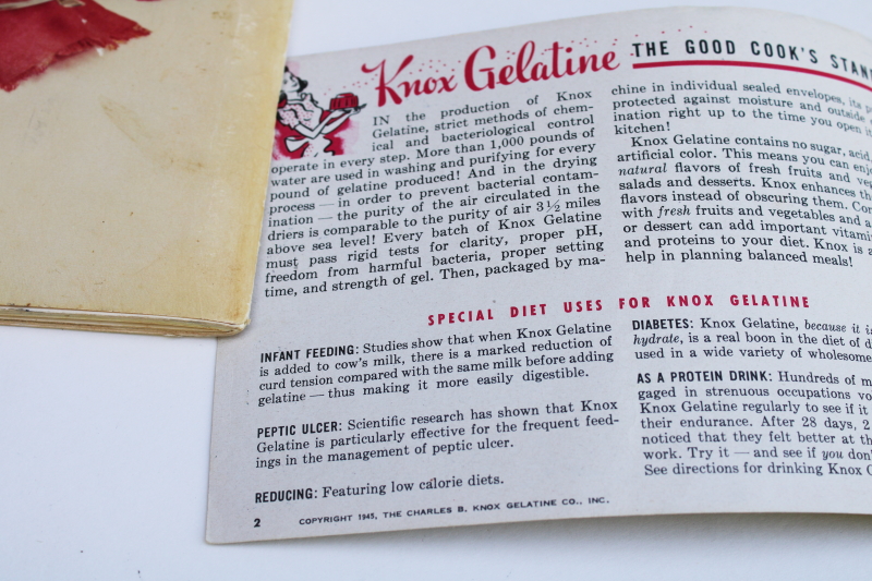 photo of vintage cookbooks, Joys of Jello & Knox Gelatin Salads, Desserts, Pies, Candies  #4