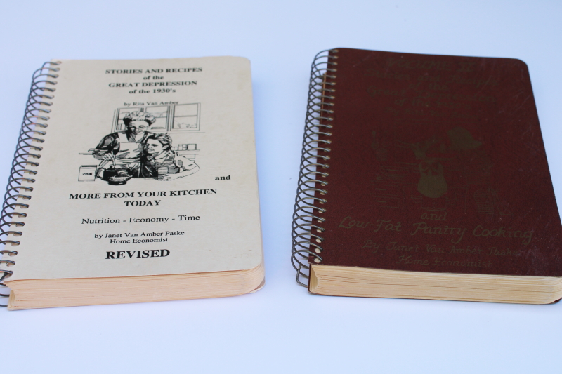 photo of vintage cookbooks Stories & Recipes of the Great Depression volume 1 & 2, 1930s poverty food  #1