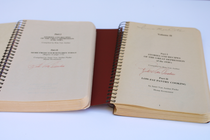 photo of vintage cookbooks Stories & Recipes of the Great Depression volume 1 & 2, 1930s poverty food #2