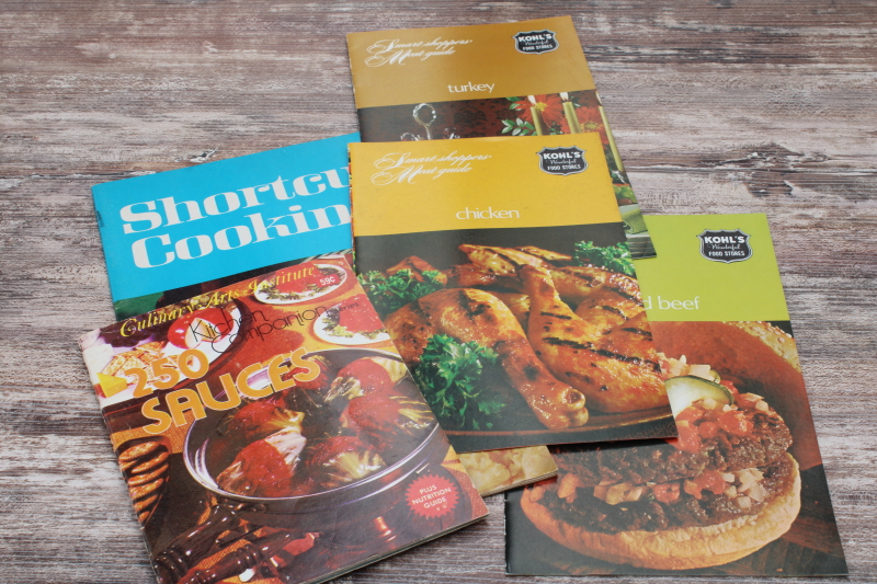 photo of vintage cookbooks lot, recipe booklets w/ advertising, appliance manuals, holiday baking etc  #5
