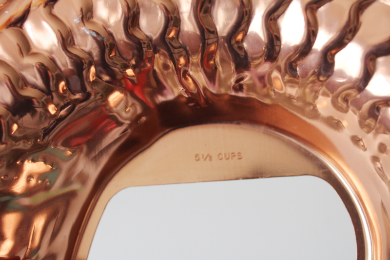 photo of vintage copper aluminum jello mold, large fish shaped mold w/ hanging loop for kitchen wall decor  #4