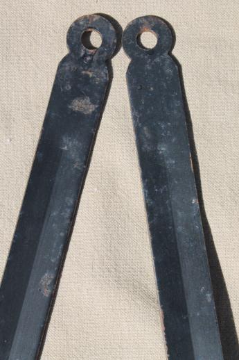 photo of vintage copper dipper & skimmer, old copper kitchen utensils w/ iron handles #8