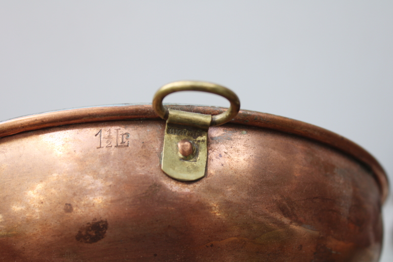 photo of vintage copper fruit mold made in Sweden, jello or dessert mold w/ loop for wall hanging  #2