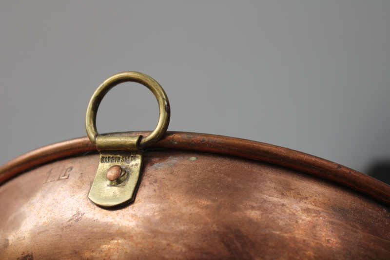 photo of vintage copper fruit mold made in Sweden, jello or dessert mold w/ loop for wall hanging  #3