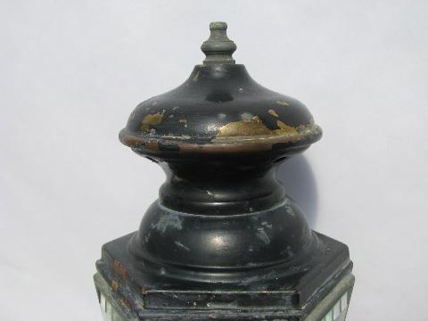 photo of vintage copper stagecoach lamp porch light, coach house wall sconce lantern #5