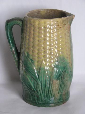 photo of vintage cornware pottery, antique china ear of corn pitcher for milk/cream #2