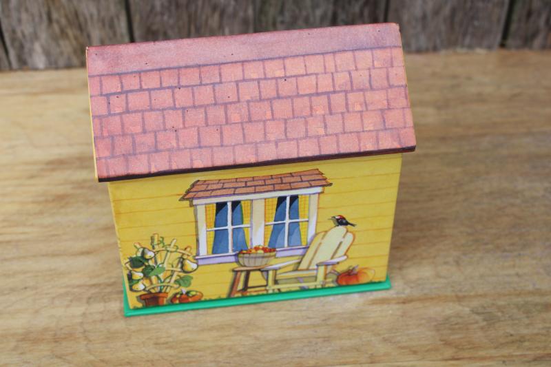 photo of vintage cottage recipe box, Hallmark Better Homes & Gardens set w/ sealed cards  #4