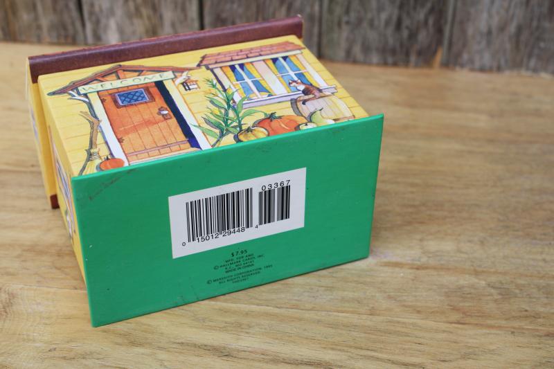 photo of vintage cottage recipe box, Hallmark Better Homes & Gardens set w/ sealed cards  #5