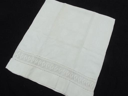 photo of vintage cotton and linen show towel lot, 8 assorted white on white towels #4