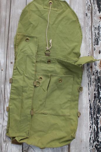 photo of vintage cotton canvas backpack, Outdoor Ranger Camping Equipment camper's day pack #2