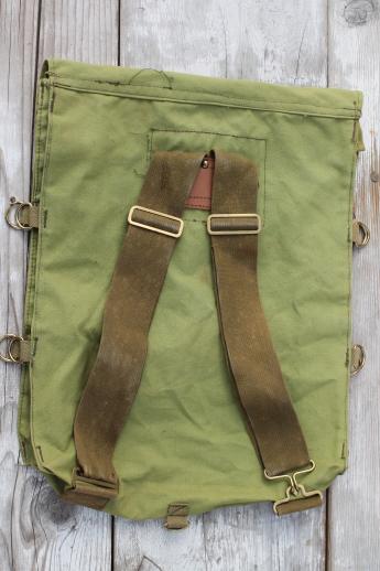 photo of vintage cotton canvas backpack, Outdoor Ranger Camping Equipment camper's day pack #9