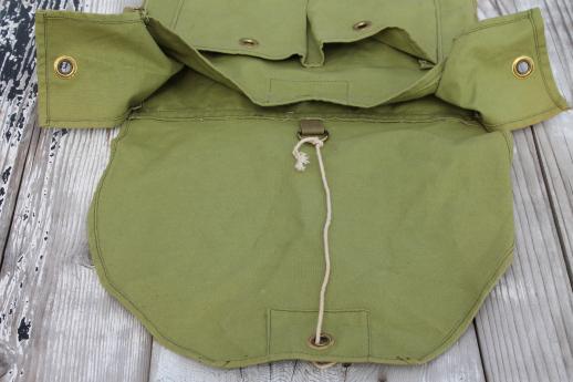 photo of vintage cotton canvas backpack, Outdoor Ranger Camping Equipment camper's day pack #10