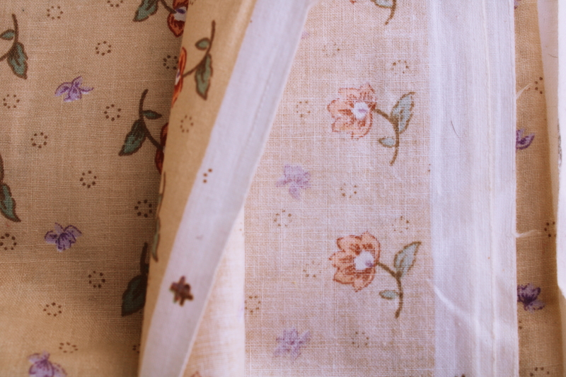 photo of vintage cotton decorator fabric, cottage floral print small flowers Laura Ashley style #3