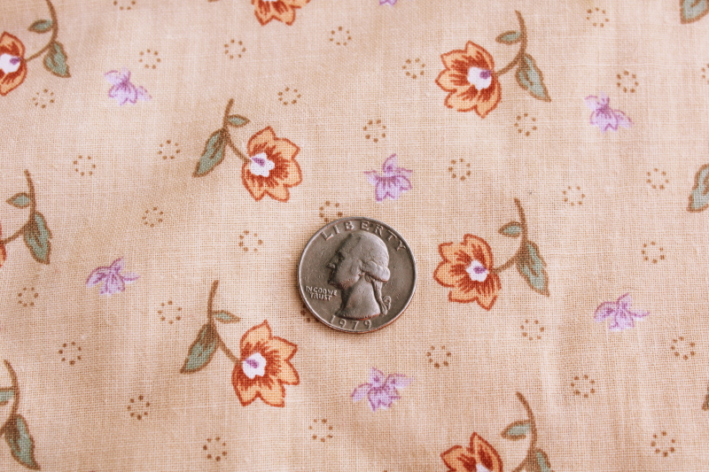 photo of vintage cotton decorator fabric, cottage floral print small flowers Laura Ashley style #4