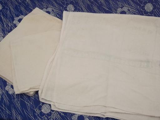 photo of vintage cotton feed sack / flour sack kitchen dish towel lot, 50 towels! #3