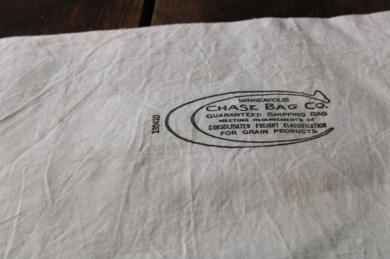 photo of vintage cotton flour sack w/ original old White Daisy printed advertising graphics #3