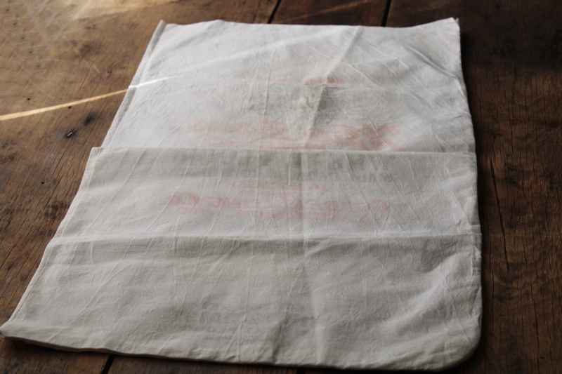 photo of vintage cotton flour sack w/ original old White Daisy printed advertising graphics #5