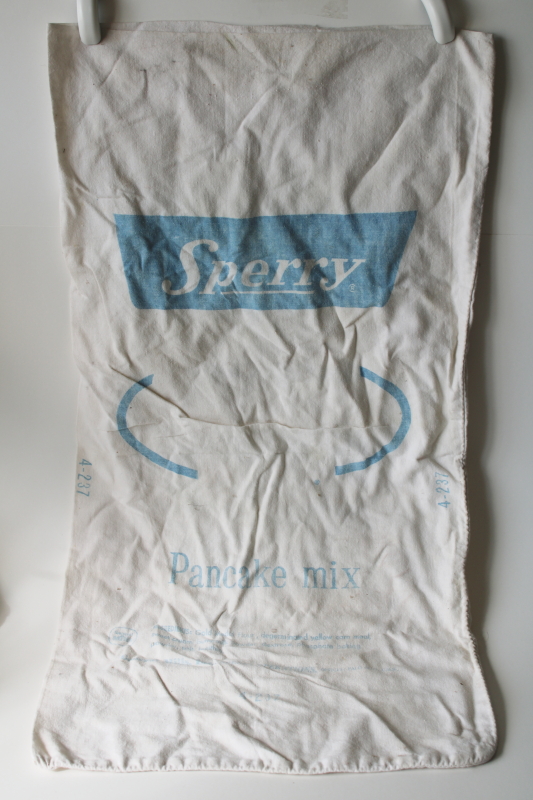photo of vintage cotton flour sack printed Sperry pancake mix w/ Betty Crocker recipes  #1