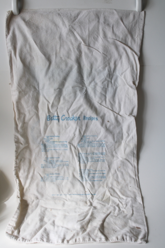 photo of vintage cotton flour sack printed Sperry pancake mix w/ Betty Crocker recipes  #5
