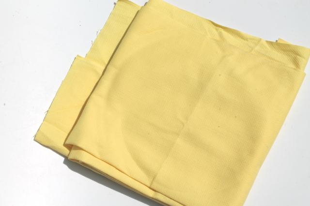 photo of vintage cotton huck towel fabric, kitchen towel fabric in retro candy pink & yellow #3