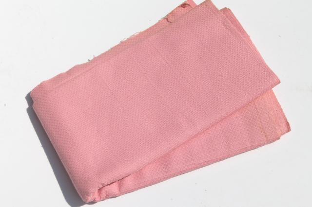 photo of vintage cotton huck towel fabric, kitchen towel fabric in retro candy pink & yellow #8