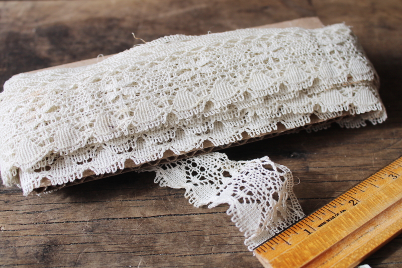 photo of vintage cotton lace edging, heirloom sewing trim classic Victorian style  #1