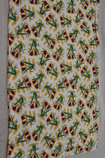 photo of vintage cotton print feed bag, feedsack fabric still sewn up as a sack #1