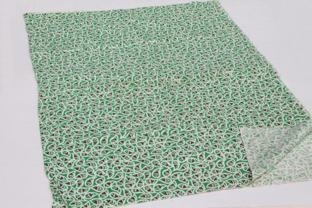 photo of vintage cotton print feedsack fabric lot, deco modern retro geometric abstract patterns #10