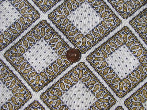 photo of vintage cotton print feedsack fabric, paisley bandana handkerchiefs! #1