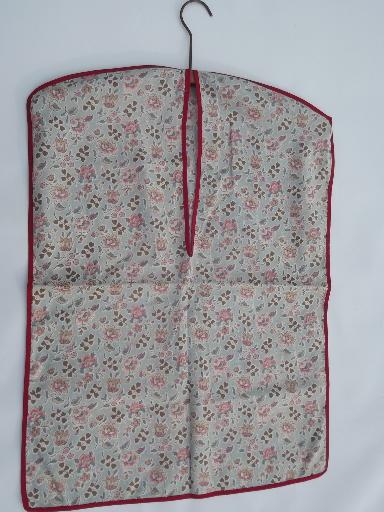 photo of vintage cotton print laundry bag, hanging bag for your sewing, knitting #1