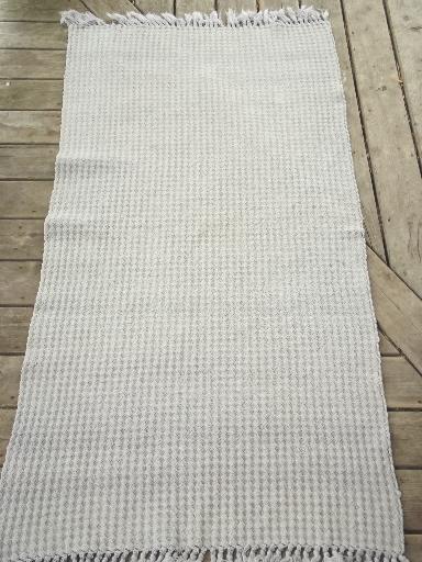 photo of vintage cotton rag rug lot, old country farmhouse woven / braided rugs #5
