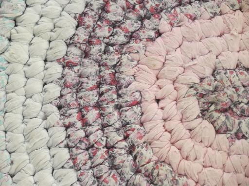 photo of vintage cotton rag rug lot, old country farmhouse woven / braided rugs #12