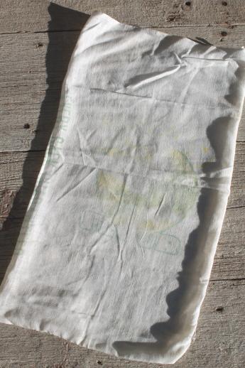 photo of vintage cotton sugar & flour sacks, primitive authentic old feedsack fabric #3