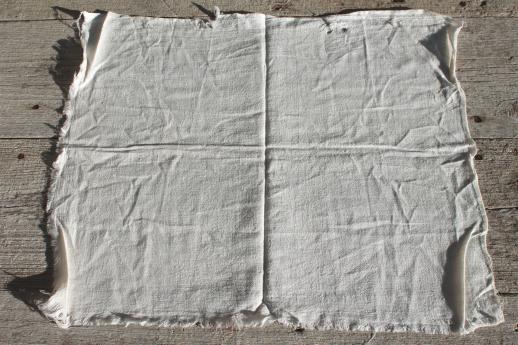 photo of vintage cotton sugar & flour sacks, primitive authentic old feedsack fabric #6