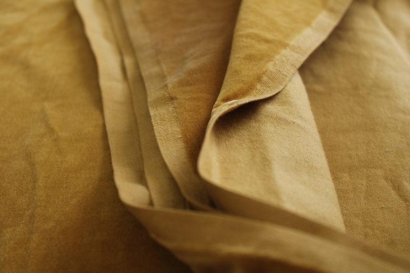 photo of vintage cotton velveteen fabric in deep gold, 70s retro Victorian style! #4