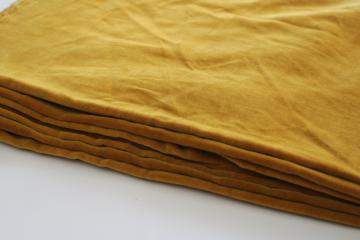 catalog photo of vintage cotton velveteen fabric in deep gold, 70s retro Victorian style!