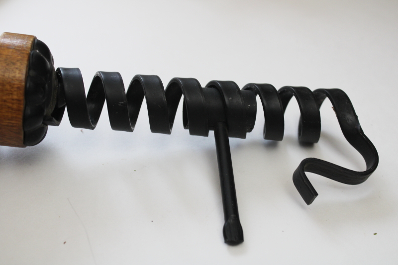 photo of vintage courting candlestick, antique reproduction wrought iron spiral candle holder  #5