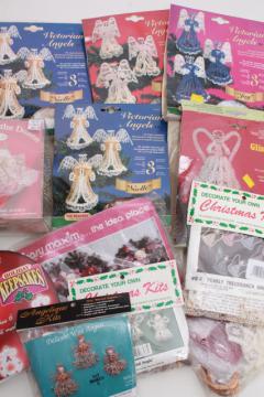 catalog photo of vintage craft kits for tons of beaded angel ornaments, Victorian Christmas angels etc.