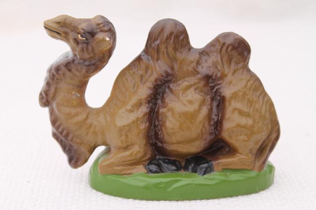 photo of vintage creche figures, assorted animals for Nativity scene or Christmas putz village #3