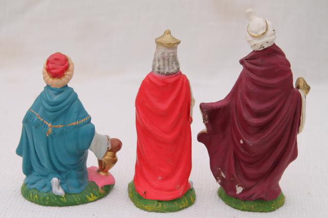 photo of vintage creche figures, assorted animals for Nativity scene or Christmas putz village #13