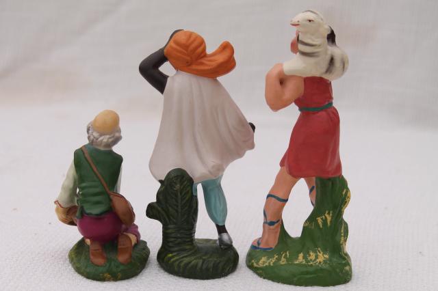 photo of vintage creche figures, assorted animals for Nativity scene or Christmas putz village #15