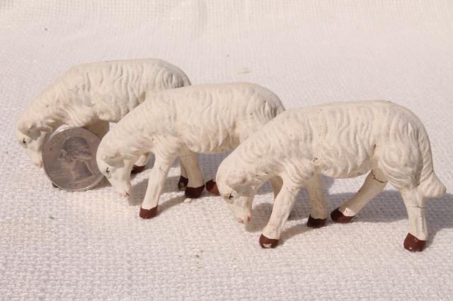 photo of vintage creche figures, assorted animals for Nativity scene or Christmas putz village #5