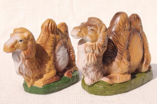 photo of vintage creche figures, assorted animals for Nativity scene or Christmas putz village #10