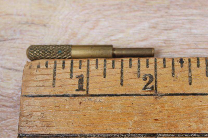 photo of vintage cribbage board set, wood w/ brass pegs steampunk machine age game board #6