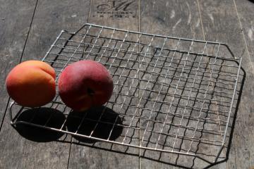 catalog photo of vintage crimped wire cooling rack baker's photo prop, french country kitchen style