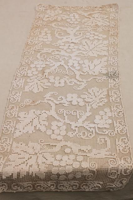 photo of vintage crochet and lace table runners / dresser scarves, shabby cottage granny chic #4