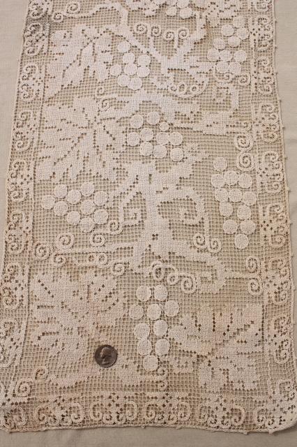 photo of vintage crochet and lace table runners / dresser scarves, shabby cottage granny chic #5