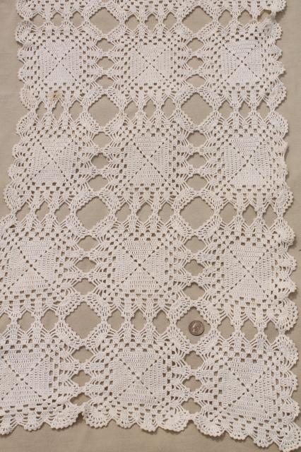 photo of vintage crochet and lace table runners / dresser scarves, shabby cottage granny chic #7