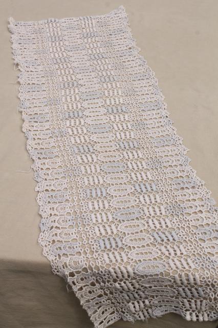 photo of vintage crochet and lace table runners / dresser scarves, shabby cottage granny chic #10