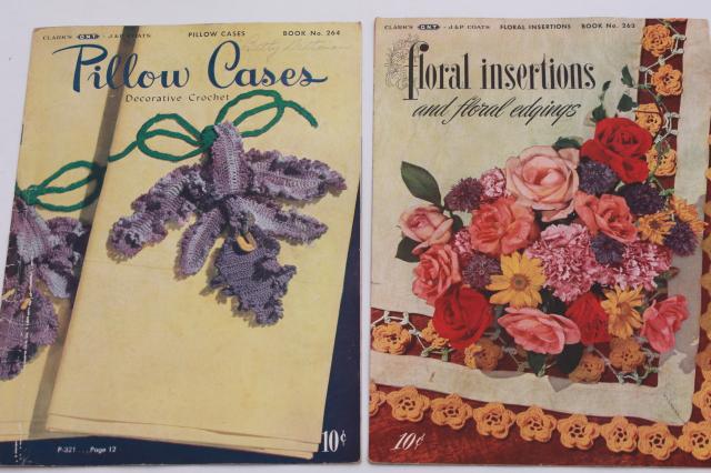 photo of vintage crochet booklets lot - patterns for pot holders, doilies, crocheted lace edgings and more #6